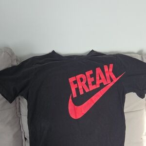 Nike Black Tee with Bold Red Graphic